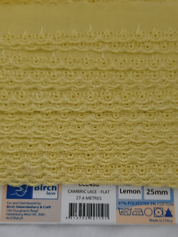 Lace by the Card - Yellow Cambric from Birch Creative