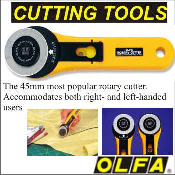 Olfa Rotary Cutter 45mm With Bonus Olfa Replacement Blade