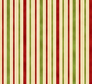 The Textile Pantry "Hampton Stripe - Green/Red" Fabric by Leesa Chandler