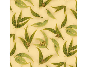 The Textile Pantry "Under the Australian Sun Collection - Gum Leaves in Olive Taupe" Fabric by Leesa Chandler