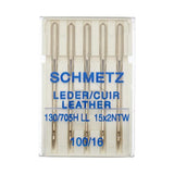 Schmetz Needles - Leather 130/705H-LL Size 100/16 for Machine Stitching