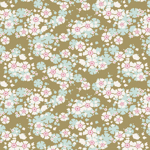 Tilda "Woodland - Aster in Olive" Quilt Collection Fabric by Tone Finnanger