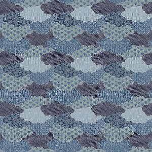 Paintbrush Studio Fabrics "Moon Rabbit" in Blue