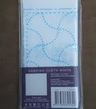 Sashiko Sampler Pre Printed Panel - Curvy in White