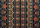 The Textile Pantry "Melba Collection - Border Stripe in Black/Orange" Fabric by Leesa Chandler