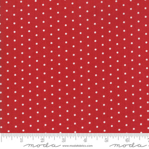 Moda Fabrics + Supplies "Oxford Prints - Red/White Dot" by Sweetwater
