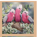 Devonstone Collection "Wildlife Art 2 - Galahs, Sulphur Crested Cockatoo and Rainbow Lorikeets" Australiana Fabric Panels by Natalie Jane Parker