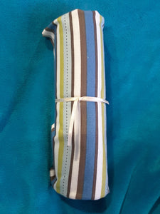 Pre Cut Riley Blake Fabric "Green/Blue Stripe" One Mtr