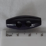 Button Singles - Plastic 30mm "Dark Steel Blue Toggle"