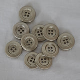 Button Singles - Plastic 20mm "Silver Round"