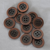 Button Singles - Plastic 20mm "Bronze Round"