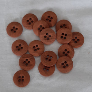 Button Singles - Plastic 15mm "Timber Look" by Cut Above