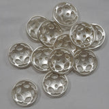 Button Singles - Plastic 22mm "Pearl Silver" by Flair Accessories