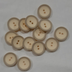 Button Singles - Plastic 18mm "Cream/Beige" by Buttonworks