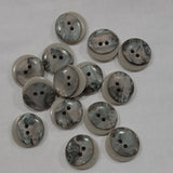 Button Singles - Plastic in 2 Sizes "Shell Look/Grey" by Astor Buttons