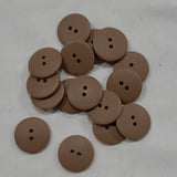 Button Singles - Plastic 18mm "Dark Natural" by Cut Above
