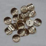 Button Singles - Metal 18mm "Gold - Curved" by Cut Above