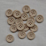 Button Singles - Plastic 18mm "Pale Natural" by Flair Accessories