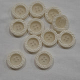 Button Singles - Plastic 22mm "Off White/Opaque Centre" by Beutron Australia