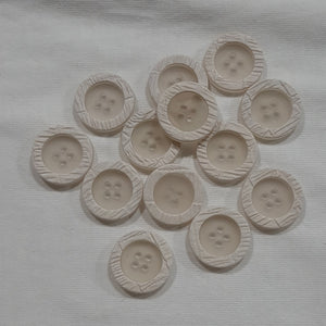 Button Singles - Plastic 20mm "Cream/Opaque Centre" by Beutron Australia