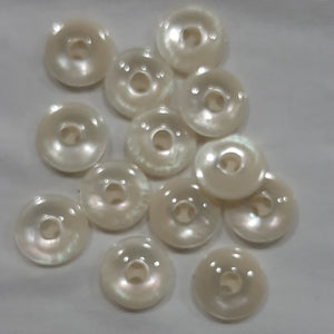 Button Singles - Plastic 18mm "Cream/Small Centre " by Cut Above