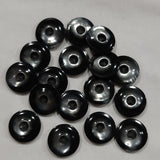 Button Singles - Plastic 18mm "Dark Grey/Pearl/Small Centre" by Cut Above