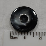 Button Singles - Plastic 18mm "Dark Grey/Pearl/Small Centre" by Cut Above