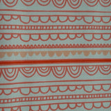 Camelot Fabrics - "Jungly" Stripe in Coral by Andrea Turk at Cinnamon Joe Studio