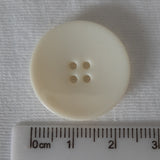 Button Singles - Plastic 23mm "Cream Cupped" by Cut Above