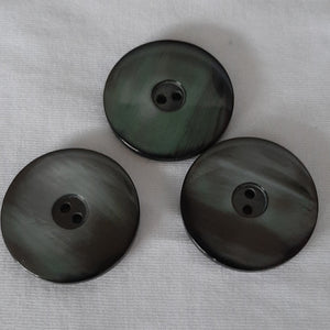 Button Singles - Plastic 35mm "Grey Shell Look/Small Centre" by Birch
