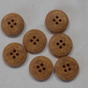 Button Singles - Plastic 16mm "Timber Look" by Terries