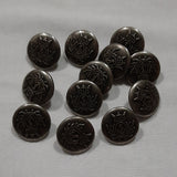 Button Singles - Metal 15mm "Antique Silver/Shank" by Astor Buttons