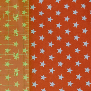 Fabric Remnant - Orange Star x 30cm