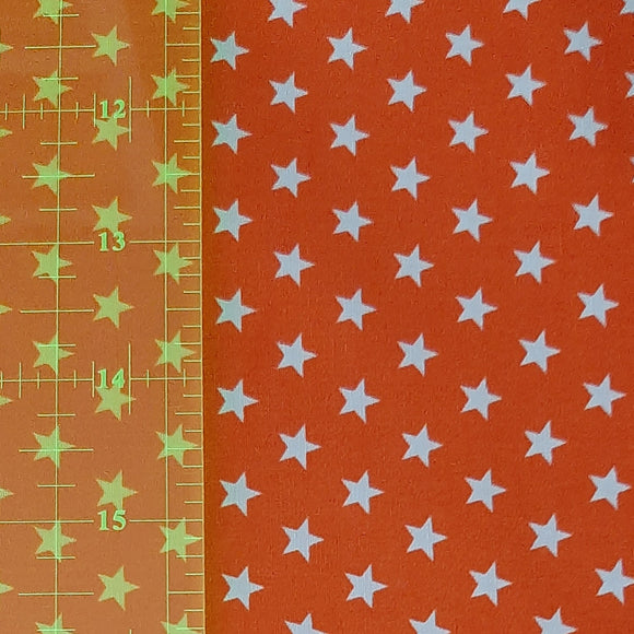 Fabric Remnant - Orange Star x 30cm