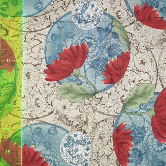 Fabric Remnant - Japanese Kumiko x 33cm