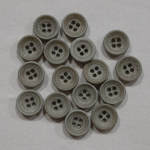 Button Singles - Plastic 15mm "Grey" by Beutron
