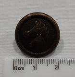 Button Singles - Metal 20mm "Antique Bronze Horse Head/Shank" by Terries Classic Elite