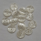 Button Singles - Plastic 16mm "White Chevron" by Cut Above