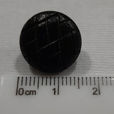 Button Singles - Plastic 16mm "Black Leather Look/Shank"