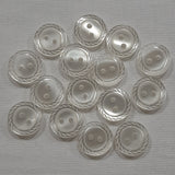 Button Singles - Plastic 13mm "White Frosted" by Flair Accessories