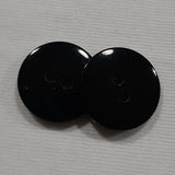 Button Singles - Plastic 17mm "Gloss Black" by Cut Above