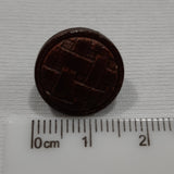 Button Singles - Plastic 15mm "Woven Leather Look/Shank" by Flair Accessories