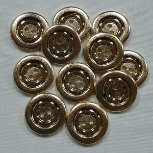 Button Singles - Plastic 22mm "Gloss Gold" by Fashion Indents