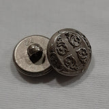 Button Singles - Plastic 15mm "Silver Relief/Shank" by Terries