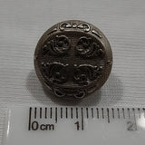 Button Singles - Plastic 15mm "Silver Relief/Shank" by Terries