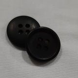 Button Singles - Plastic 15mm "Matt Black" by Astor