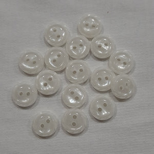 Button Singles - Plastic 12mm "White Shirt" by Astor