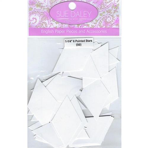 Sue Daley Paper Pieces With Template - Six Point Star 1 1/4