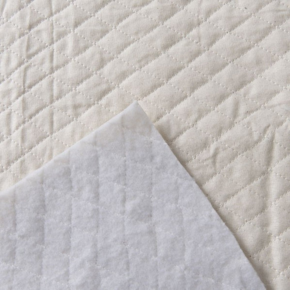 Quilted Calico Fabric in Off White