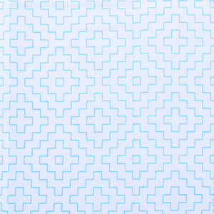 Sashiko Sampler Pre Printed Panel - Geometric in White